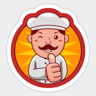 Chef Man Sticker